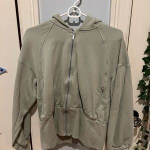 Lululemon Hugged-Waist Cotton Zip Hoodie
